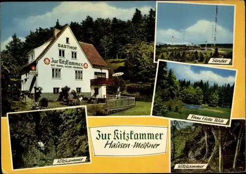 Ak Hausen Meißner in Hessen, Gasthaus Zur Kitzkammer, Frau Holle Teich, Sender
