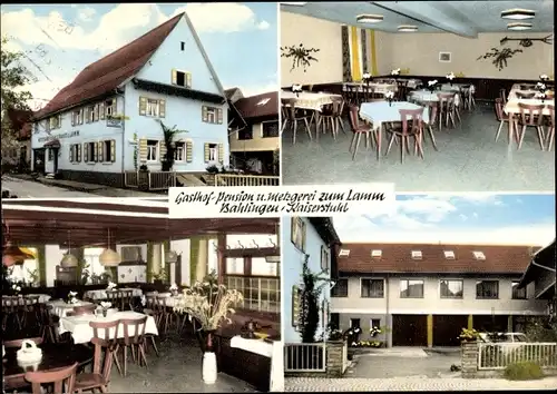 Ak Silberbrunnen Bahlingen am Kaiserstuhl, Gasthof-Pension Zum Lamm