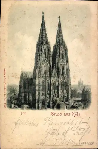 Ak Köln am Rhein, Dom, Außenansicht