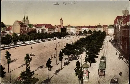 Ak Köln am Rhein, Neumarkt, Straßenbahn