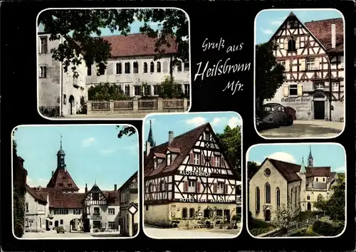 Ak Heilsbronn in Mittelfranken, Klosterhof Hotel, Gasthaus, Kirche