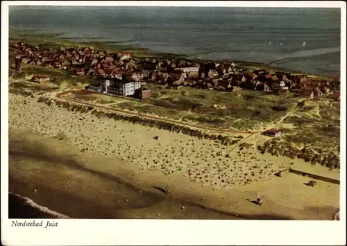 Ak Nordseebad Juist in Ostfriesland, Panorama, Luftbild