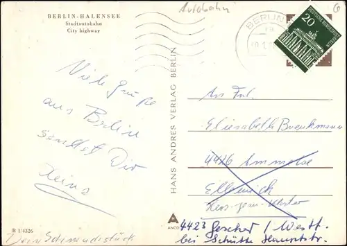 Ak Berlin Wilmersdorf Halensee, Die Stadtautobahn
