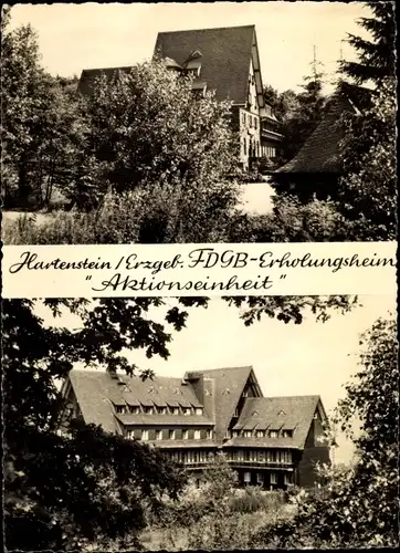 Ak Hartenstein im Erzgebirge Sachsen, FDGB Erholungsheim Aktionseinheit