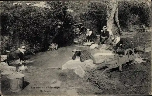 Ak La vie aux champs, au lavoir