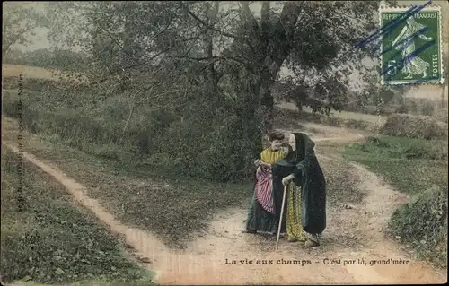 Ak La vie aux champs, c'est par la, grand mere