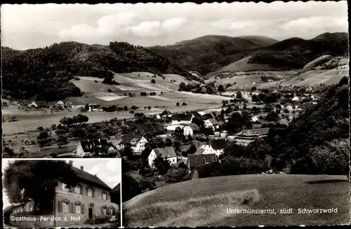 Ak Untermünstertal Münstertal im Schwarzwald, Gasthaus-Pension z. Hof