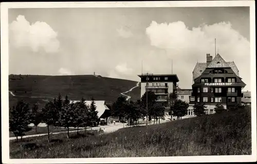 Ak Feldberg im Schwarzwald, Hotel Feldbergerhof mit Blick a.d. Seebuck