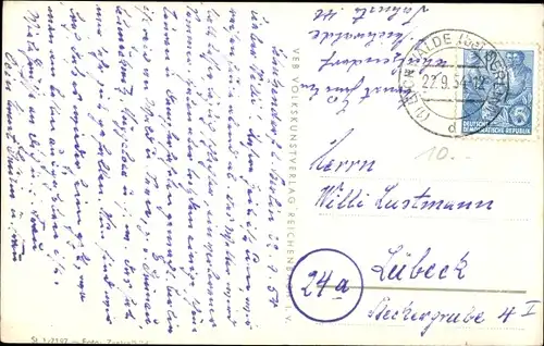 Ak Berlin Friedrichshain, Stalinallee, Block C Süd