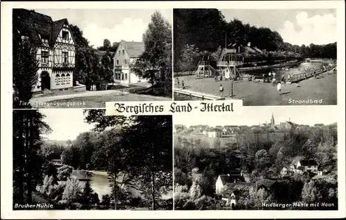 Ak Haan Nordrhein Westfalen, Heidberger Mühle, Ittertal, Strandbad, Vergnügungspark, Brucher Mühle