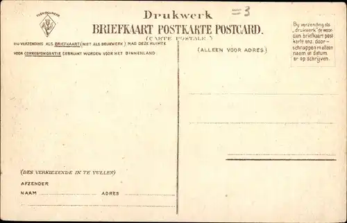 Ak Zeeland Niederlande, Watersnood 1906, Hochwasser, überschwemmtes Haus