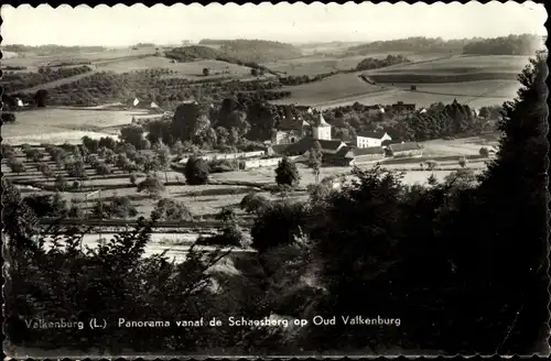 Ak Valkenburg Limburg Niederlande, Panorama vanaf de Schaesberg op Oud Valkenburg