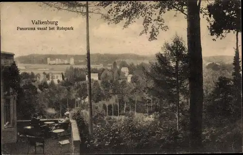 Ak Valkenburg Limburg Niederlande, Panorama vanaf het Rotspark