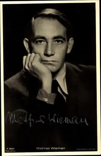 Ak Schauspieler Mathias Wieman, Portrait, Ross Verlag A 2825 1