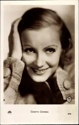 Ak Schauspielerin Greta Garbo, Portrait