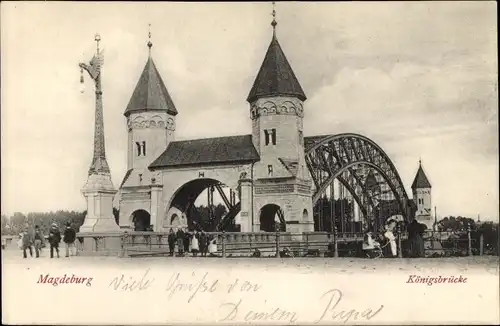 Ak Magdeburg an der Elbe, Königsbrücke