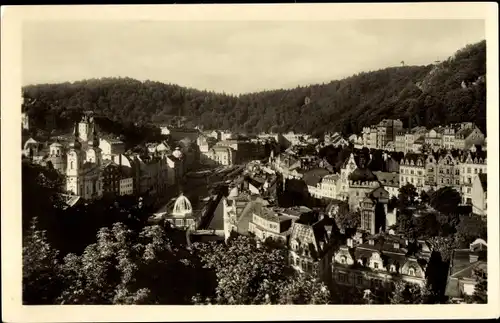 Ak Karlovy Vary Karlsbad Stadt, Gesamtansicht