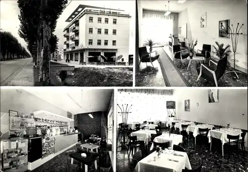 Ak Mestre Venezia Venedig Veneto, Hotel Aryston di Nostran Guglielmo, Innen- und Außenansicht