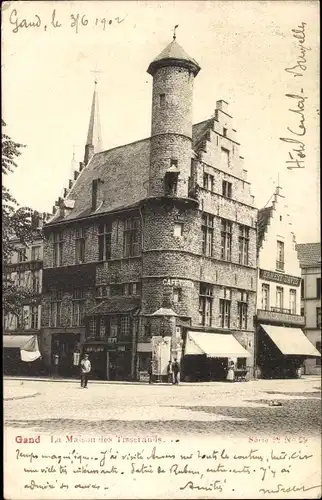 Ak Gand Gent Ostflandern, Maison des Tisserands