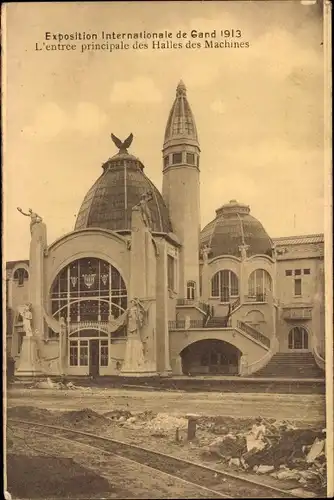 Ak Gand Gent Ostflandern, Weltausstellung 1913, Halle des Machines