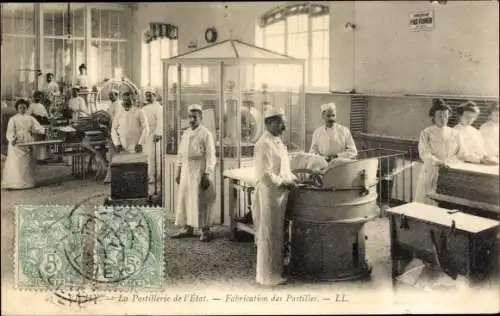 Ak Vichy Allier, Fabrication de la Pastilles