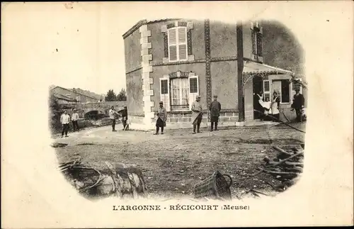 Ak Récicourt Meuse, Gebäude, Brücke