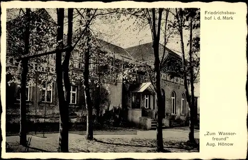 Ak Friedrichsbauhof Gussow in der Mark, Gasthaus Zum Wasserfreund