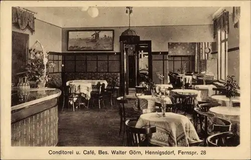 Ak Hennigsdorf an der Oberhavel, Conditorei und Cafe Walter Görn