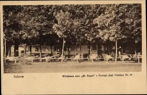 Ak Sacrow Potsdam, Wirtshaus zum Dr. Faust