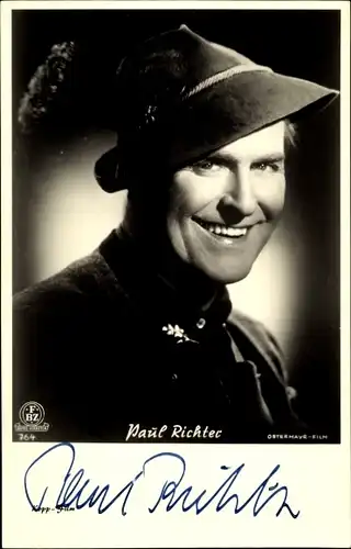 Ak Schauspieler Paul Richter, Portrait, Autogramm, Hut, FBZ Verlag