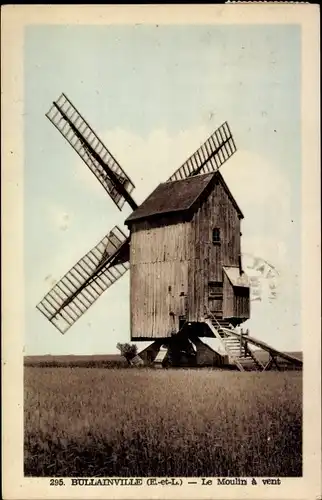 Ak Bullainville Eure-et-Loir, Le Moulin a vent, Windmühle
