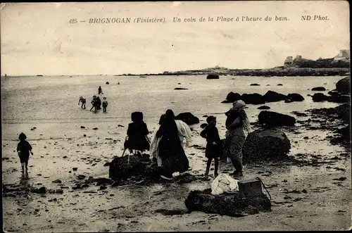 Ak Brignogan Finistère, Strandpartie