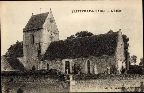 Ak Bretteville le Rabet Calvados, Kirche