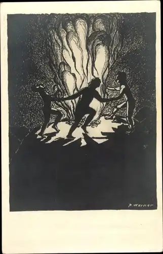 Künstler Ak A. Werner, Bergfest Quarta 1921