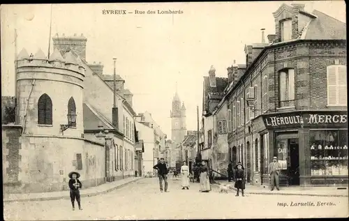 Ak Évreux Eure, Rue des Lombards