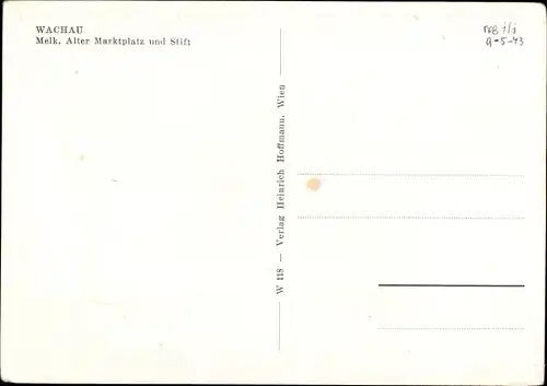 Ak Melk Niederösterreich, Alter Marktplatz und Stift