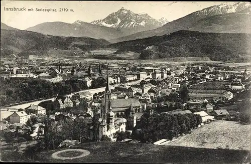 Ak Innsbruck in Tirol, Panorama, Serlesspitze