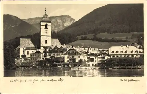 Ak St. Wolfgang im Salzkammergut Oberösterreich, Hotel zum weißen Rößl