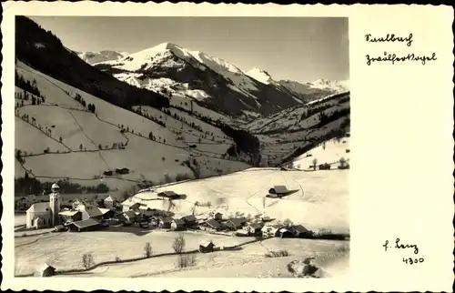 Ak Saalbach in Salzburg, Zwölferkogel, Ort