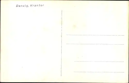 Foto Ak Gdańsk Danzig, Krantor