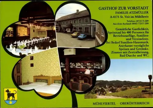 Ak Sankt Veit im Mühlkreis Oberösterreich, Gasthof zur Vorstadt