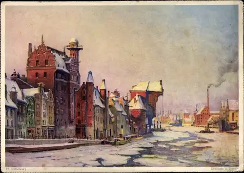 Künstler Ak Urinowski, Th, Gdańsk Danzig, Krantor, Sternwarte
