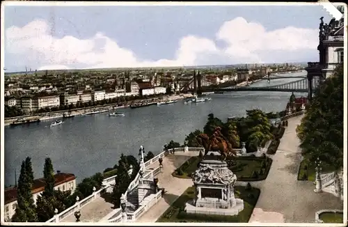 Ak Budapest Ungarn, Donau-Ansicht