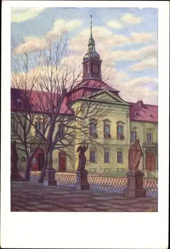 Künstler Ak Jarosl. Kousek, Brno Brünn Südmähren, das neue Rathaus