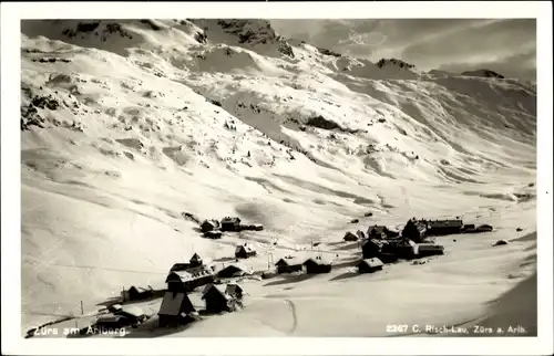 Ak Zürs Vorarlberg, Ort am Arlberg, Winter
