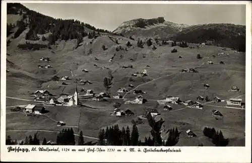 Ak Hirschegg Mittelberg im Kleinwalsertal Vorarlberg, Ort im Tal