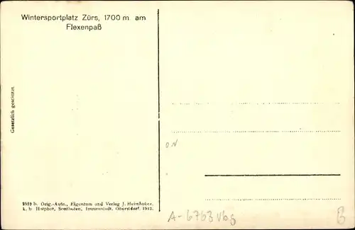 Ak Zürs Vorarlberg, Flexenpaß, Winter