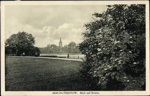 Ak Berlin Treptow, Blick nach Stralau