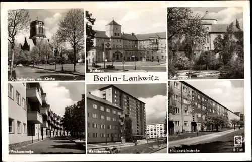 Ak Berlin Steglitz Lankwitz, Rathaus, Rathauspark, Gallwitzallee, Havensteinstraße
