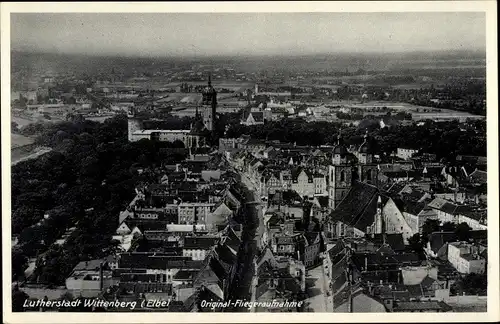 Ak Lutherstadt Wittenberg, Luftaufnahme